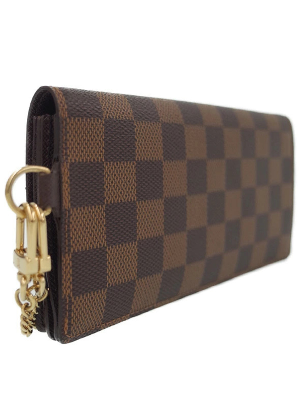 Louis Vuitton Accordion fold Damier Wallet Long Bi Portefeuille Brown